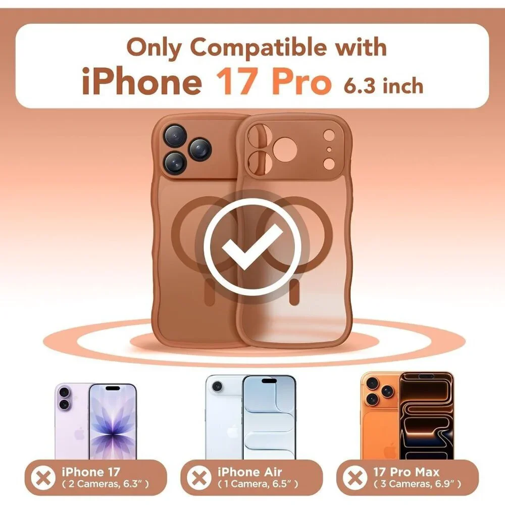 Women Dark Orange Iphone 17 Pro Max Case Full Camera Protection Mag Safe